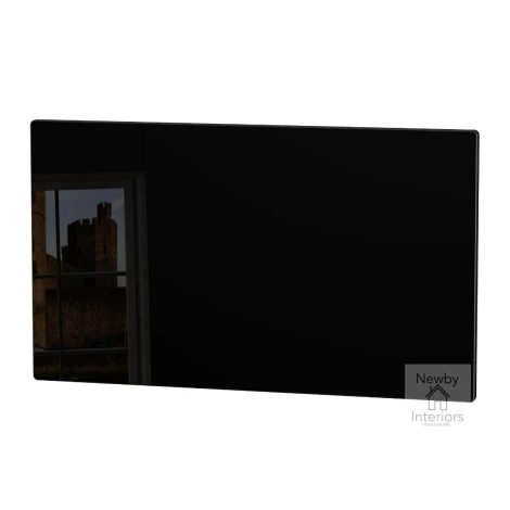KNI075-BG-OK - Knightsbridge Black Gloss & Oak 3ft Single Headboard