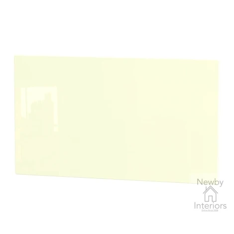 KNI075-CG-BM - Knightsbridge Cream Gloss & Black Matt 3ft Single Headboard