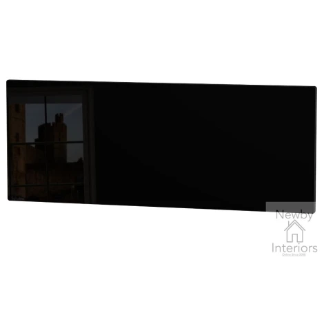 KNI076-BG-BW - Knightsbridge Black Gloss & White 4ft Small Double Headboard