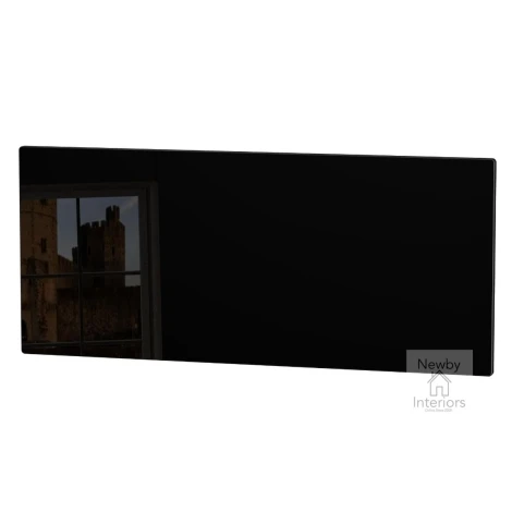 KNI076-BG-OK - Knightsbridge Black Gloss & Oak 4ft Small Double Headboard