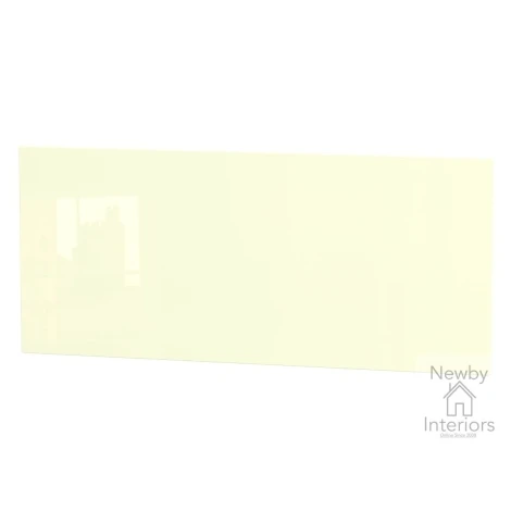 KNI076-CG-BM - Knightsbridge Cream Gloss & Black Matt 4ft Small Double Headboard