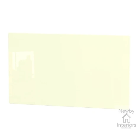 KNI076-CG-CM - Knightsbridge Cream Gloss 4ft Small Double Headboard
