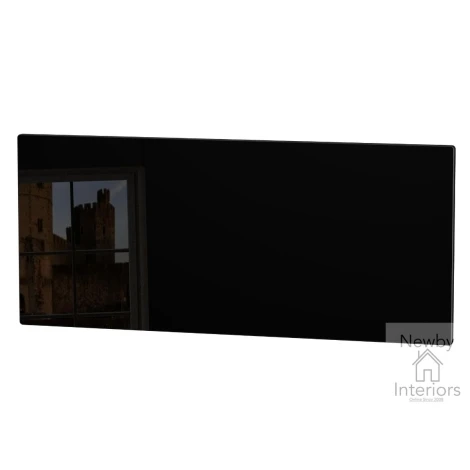KNI077-BG-BW - Knightsbridge Black Gloss & White 4ft 6in Double Headboard