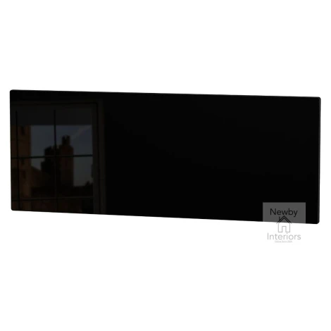 KNI077-BG-OK - Knightsbridge Black Gloss & Oak 4ft 6in Double Headboard