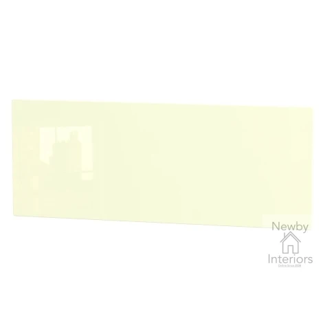 KNI077-CG-BM - Knightsbridge Cream Gloss & Black Matt 4ft 6in Double Headboard