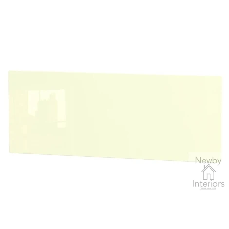 KNI077-CG-CM - Knightsbridge Cream Gloss Front 4ft 6in Double Headboard