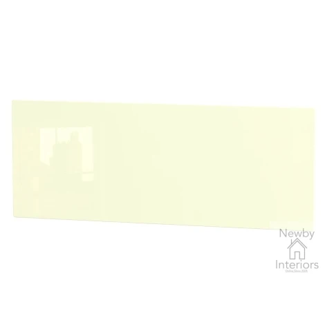 KNI077-CG-NW - Knightsbridge Cream Gloss & Noche Walnut 4ft 6in Double Headboard