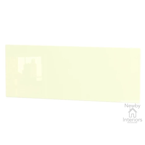 KNI077-CG-OK - Knightsbridge Cream Gloss & Oak 4ft 6in Double Headboard