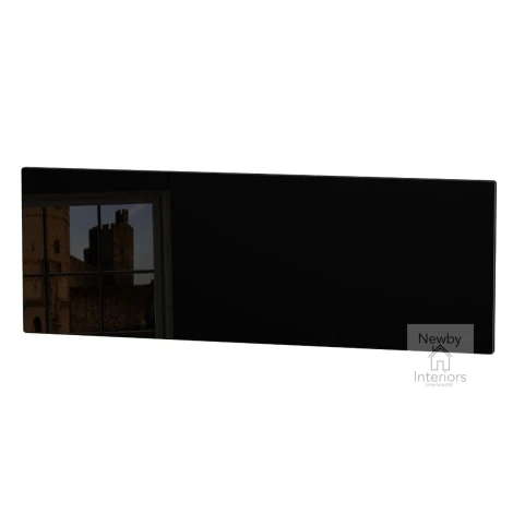 KNI078-BG-OK - Knightsbridge Black Gloss & Oak 5ft King Size Headboard