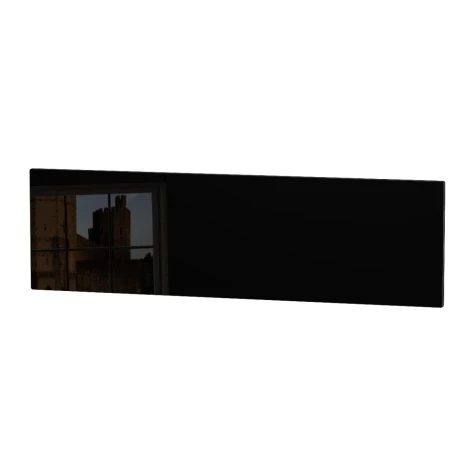 KNI079-BG-NW - Knightsbridge Black Gloss & Noche Walnut Base 6ft Super King Size Headboard