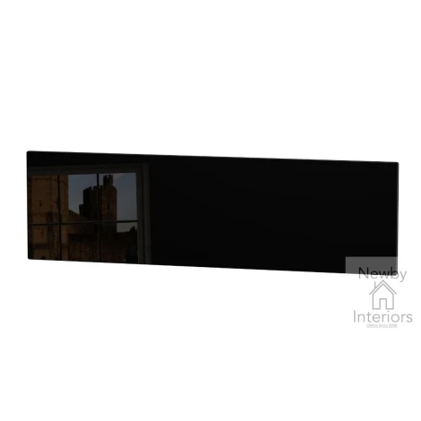 KNI079-BG-OK - Knightsbridge Black Gloss & Oak 6ft Super King Size Headboard