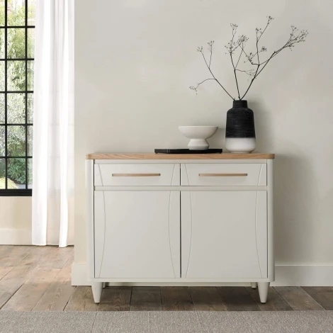 2807-10 - Larsen Soft Grey & Oak Small Sideboard