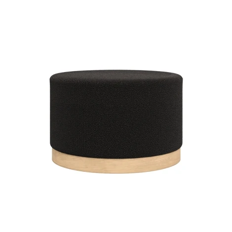 LARABLALGE - Lara Pouffe Black Boucle / Natural Large