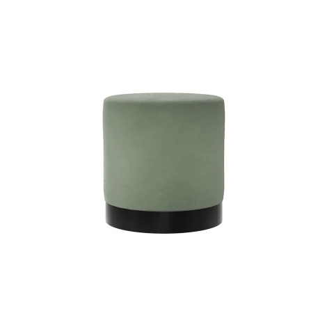 Lara Pouffe Sage Velvet / Matte Black Small 