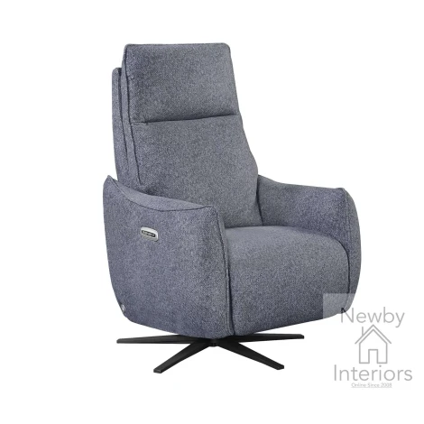 LIB-306E-AE - Libby Anthracite Fabric Swivel Electric Power Recliner Chair