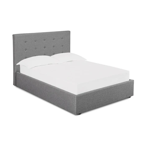 Lucca Grey Linen Double Bed 
