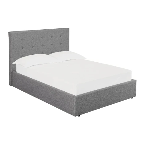 Lucca Grey Linen Bed King Size