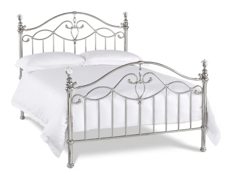 Elena Shiny Nickel Bedstead Small Double 122cm