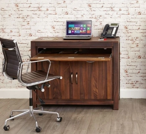 CWC06A - Mayan Walnut Hidden Home Office