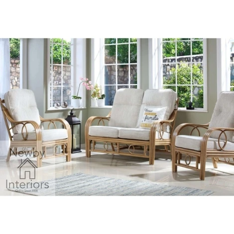 Madrid Light Oak, Cane 2 Seater & 2 Chairs
