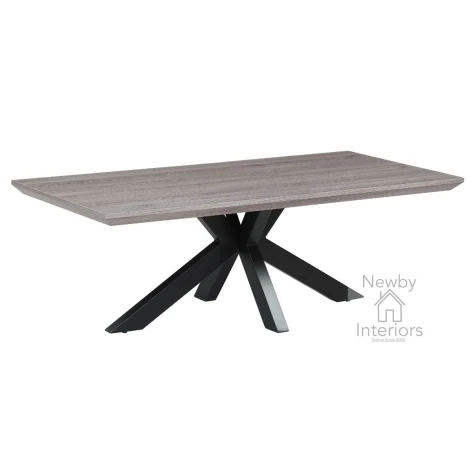 Manhattan Grey Wooden Top Coffee Table with Metal Legs 