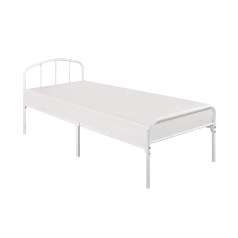 MILTWHI3.0 - Milton White Metal Single Bed Frame