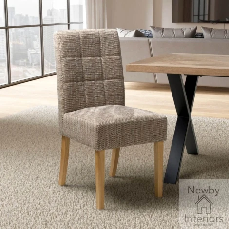 Moseley Waffle Tweed Oatmeal with Natural Legs (Pair)