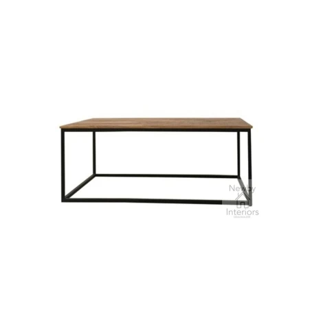 IND-706 - Natural Mango Wood Top Industrial Coffee table (IND-706)
