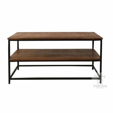 IND-707 - Natural Mango Wood Industrial Plasma Tv Unit (IND-707)