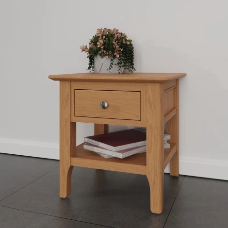 Natalie Light Oak Lamp Table