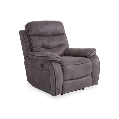 NOAH-1R-LC - Noah Light Grey Fabric Manual Reclining Chair