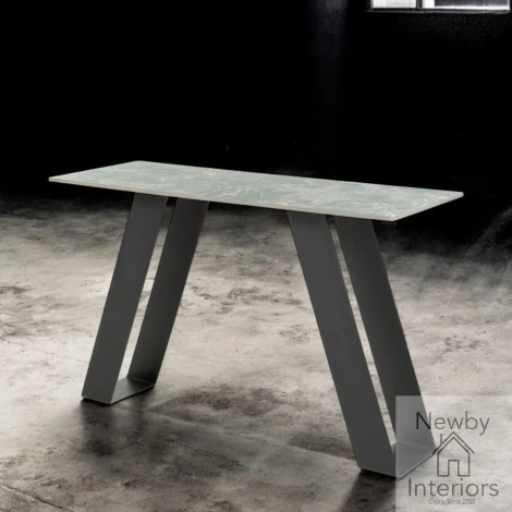 Osaka Green/Grey Ceramic Console Table