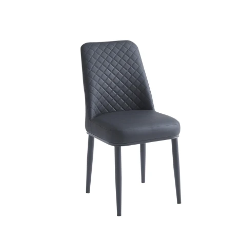 DT1563 - Oxford Black PU Dining Chair (Set of 4)