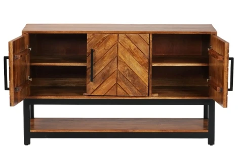 PQR-4 - Parquet Mango 120 cm Low Console / Sideboard