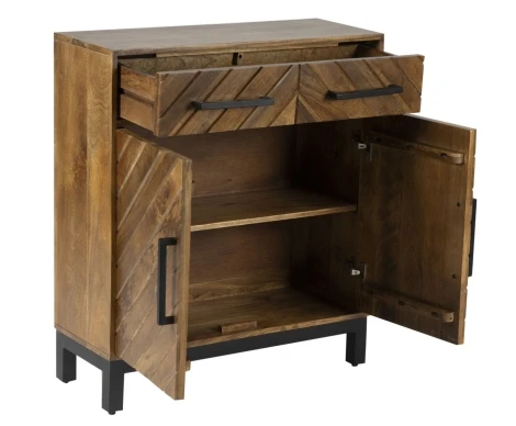 PQR-7 - Parquet Mango 2 Door 1 Drawer Cabinet