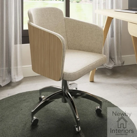 Jual San Francisco Oak Fabric Office Chair (PC812)