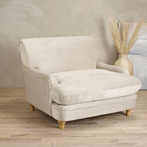 PLUMPBEIGE - Plumpton Chair Beige Velvet