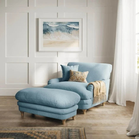 PLUMPDEB - Plumpton Chair Duck Egg Blue Weave