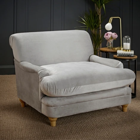 PLUMPGREY - Plumpton Chair Grey Velvet