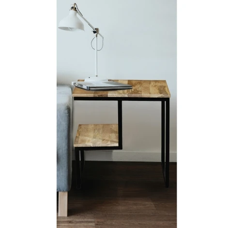 IND-713 - Ravi Side Table- Mango Light Finish (IND-713)