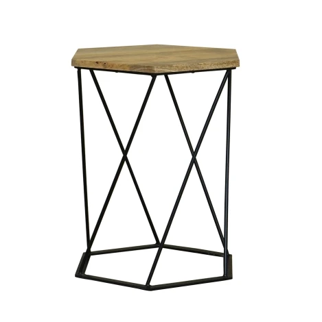 Ravi Mango Hexagnol Lamp Table - Iron base (RAV-1230)