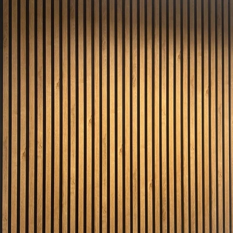 10-WALLPANEL-ACOU-LIGHTOAK - Real Wood Acoustic Slatted Wall Panels 60x2x240cm Light Oak (Pack of 4)