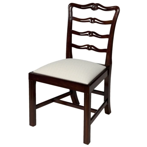 A2010 - Reproduction Chippendale Ladder Back Dining Chair (Choice of Finish & Fabric)