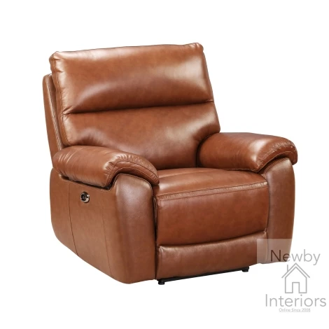 ROC-311-SA - Rocco Saddle Leather Recliner Chair with Arm Cushions