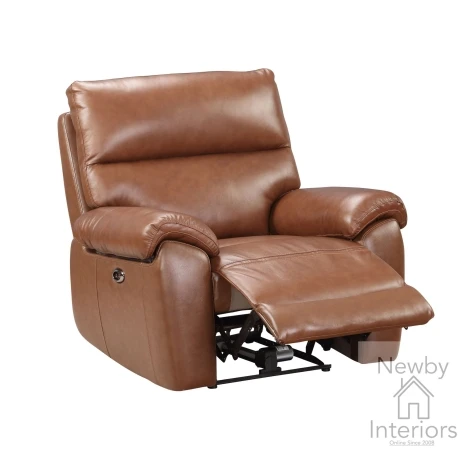 ROC-311E-SA - Rocco Saddle Leather Electric Power Recliner Chair