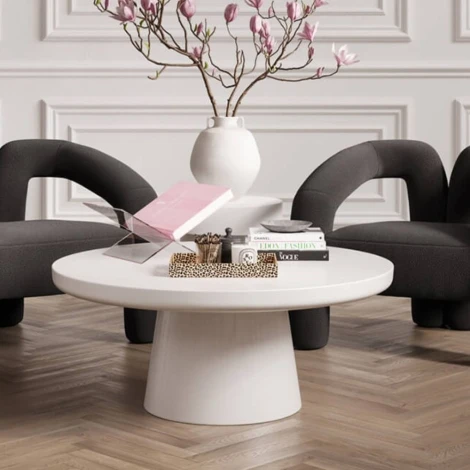 Rumi White Coffee Table 