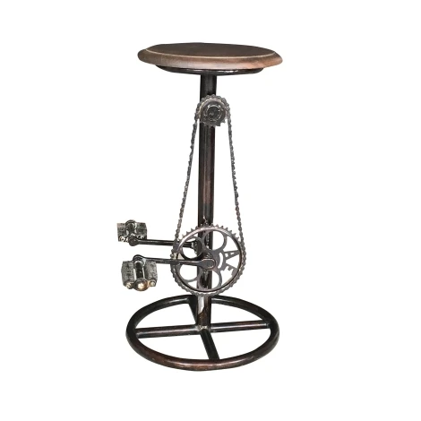 Cycle Stool - Wooden Top - Mango wood Coffee Finish