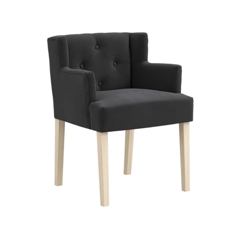 SHAANTWCHA - Shay Anthracite Winged Chair With Arms