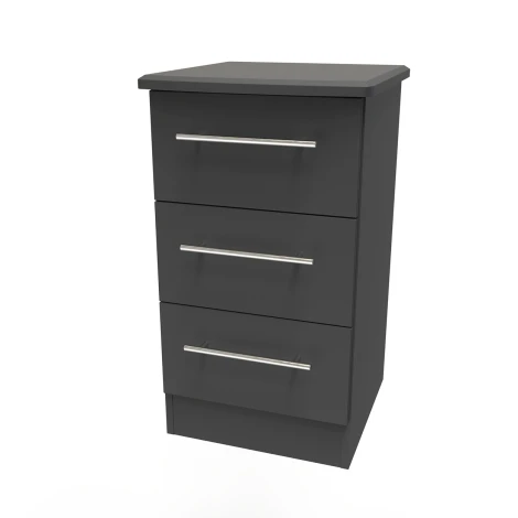 SHE001-GB - Sherwood - 3 Drawer Locker - Graphite Finish