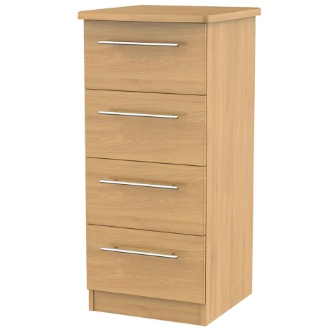 SHE002-O - Sherwood - 4 Drawer Locker - Modern Oak Finish